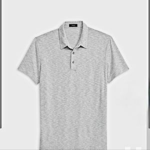 Theory Men's Bron Gray Modal Polo size Large